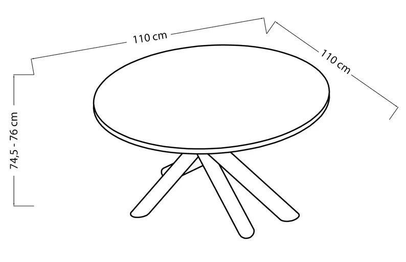 DJORN Apaļais galds 110 cm, amatnieka ozols