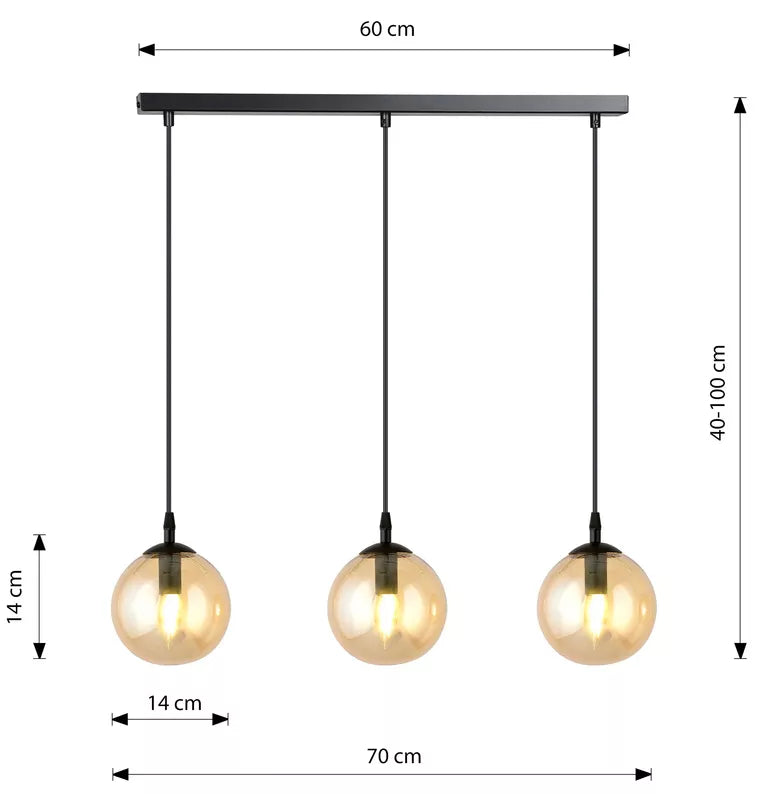 GENEFRE Piekaramā lampa medus krasā x3