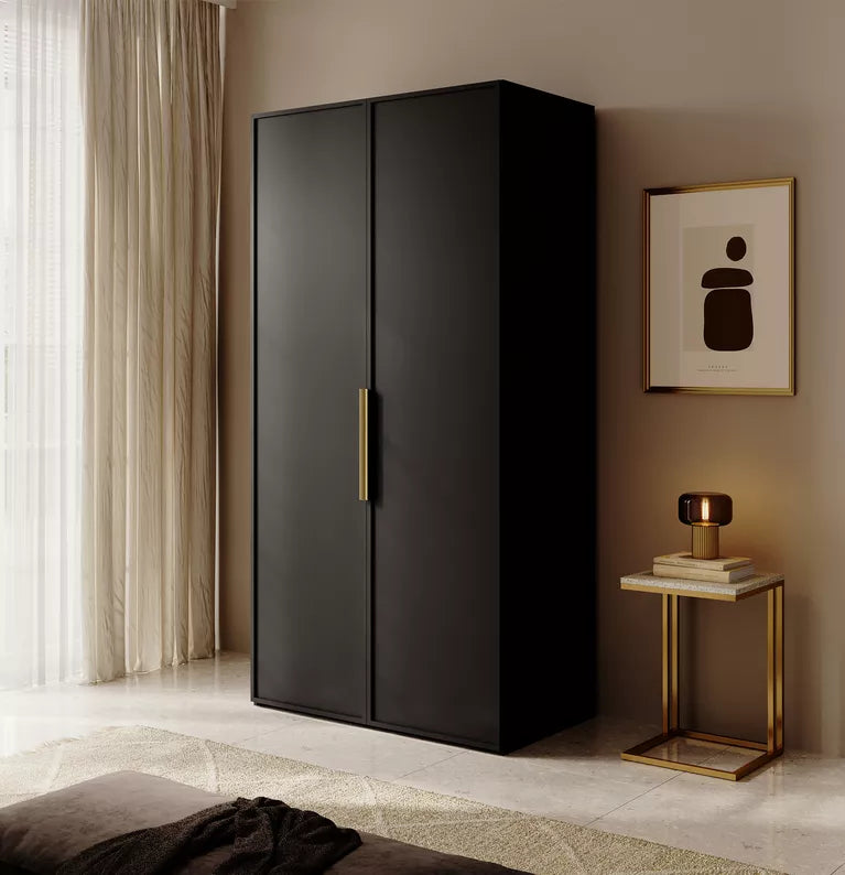 MEFRA Divdurvju skapis 100 cm, melns - N1 Home