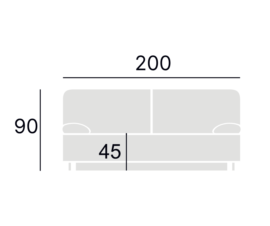 Dīvāns Tul 200/90/56 cm Matt Velvet 85 - N1 Home