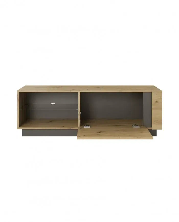 TV skapis Arci 138,1/45,5/40 cm antracits/ozols - N1 Home