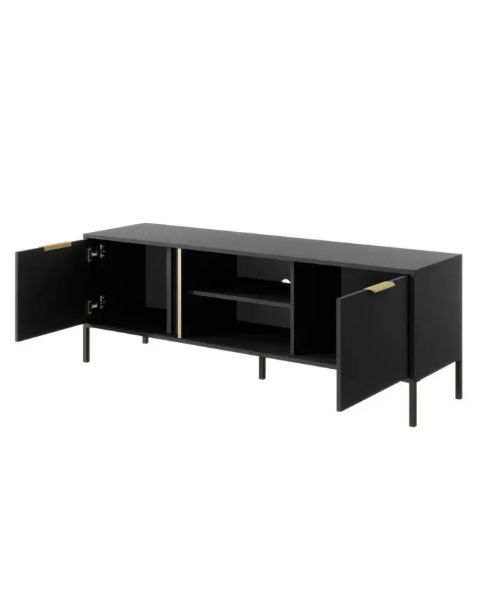 TV skapis Larsi 153/53/39 cm melns - N1 Home