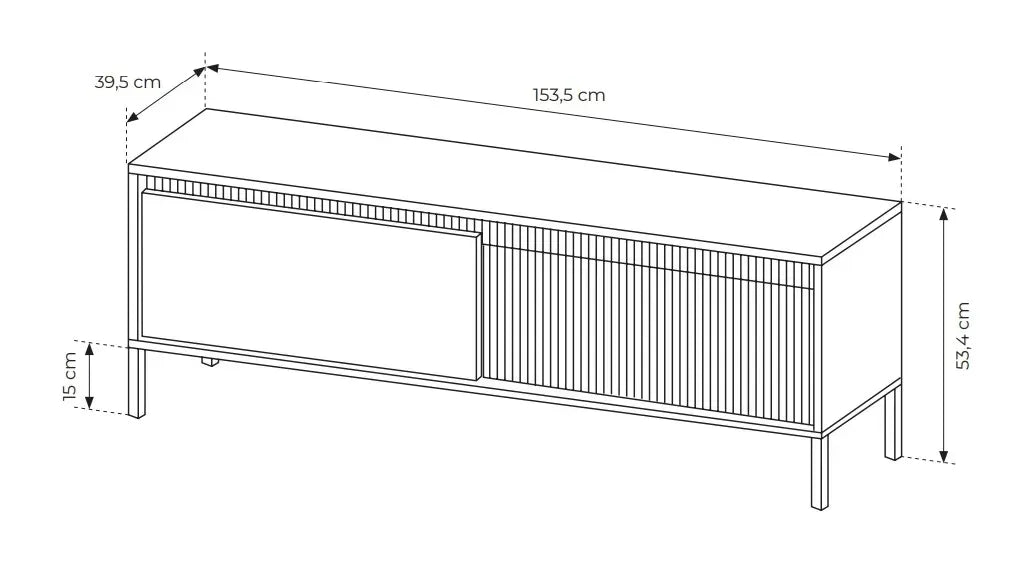 TV skapis Sensi 153/53/39 cm bēšs - N1 Home