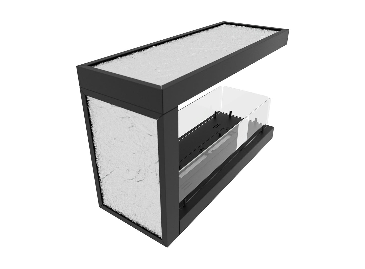 Biokamns Insi U800 80/50/30 cm melns - N1 Home