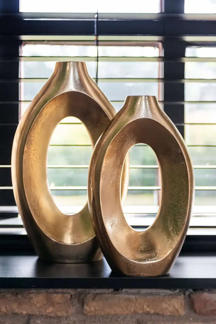 Vāze Richmond Interiors Alma small 30/19/6 cm birstēts zelts - N1 Home