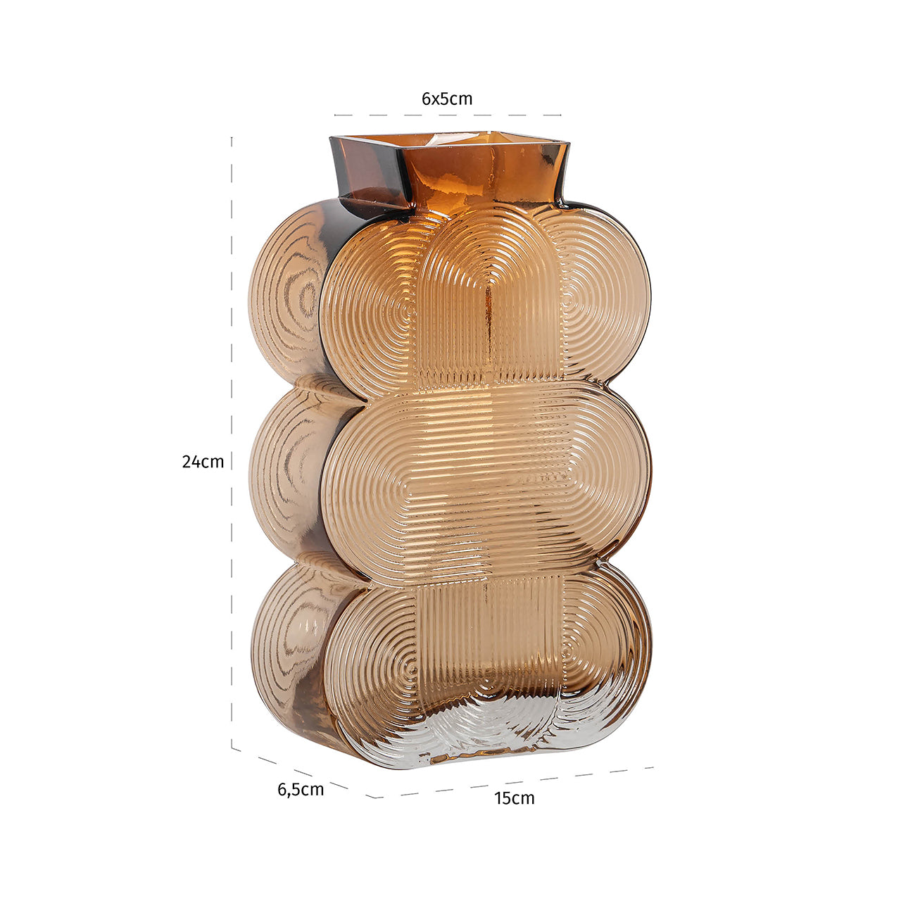 Vāze Richmond Interiors Venice small 24/15/6 cm brūns - N1 Home