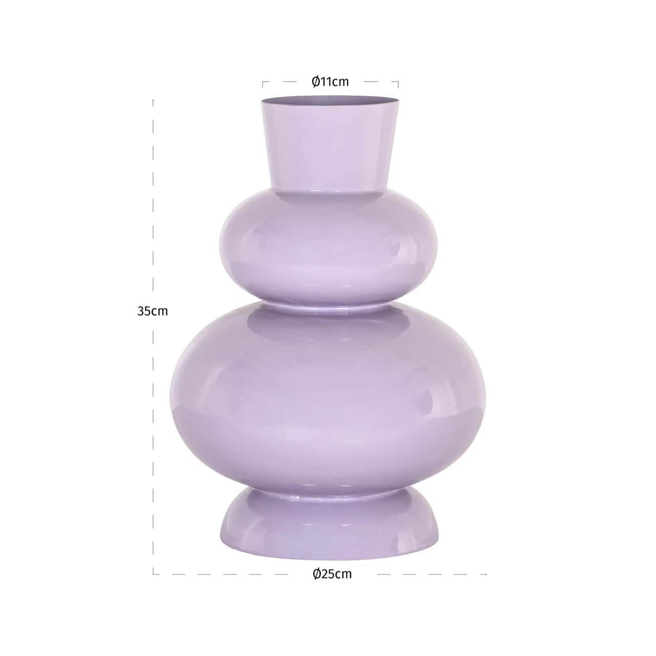 Vāze Maddie Richmond Interiors 25/25/35 cm lavender