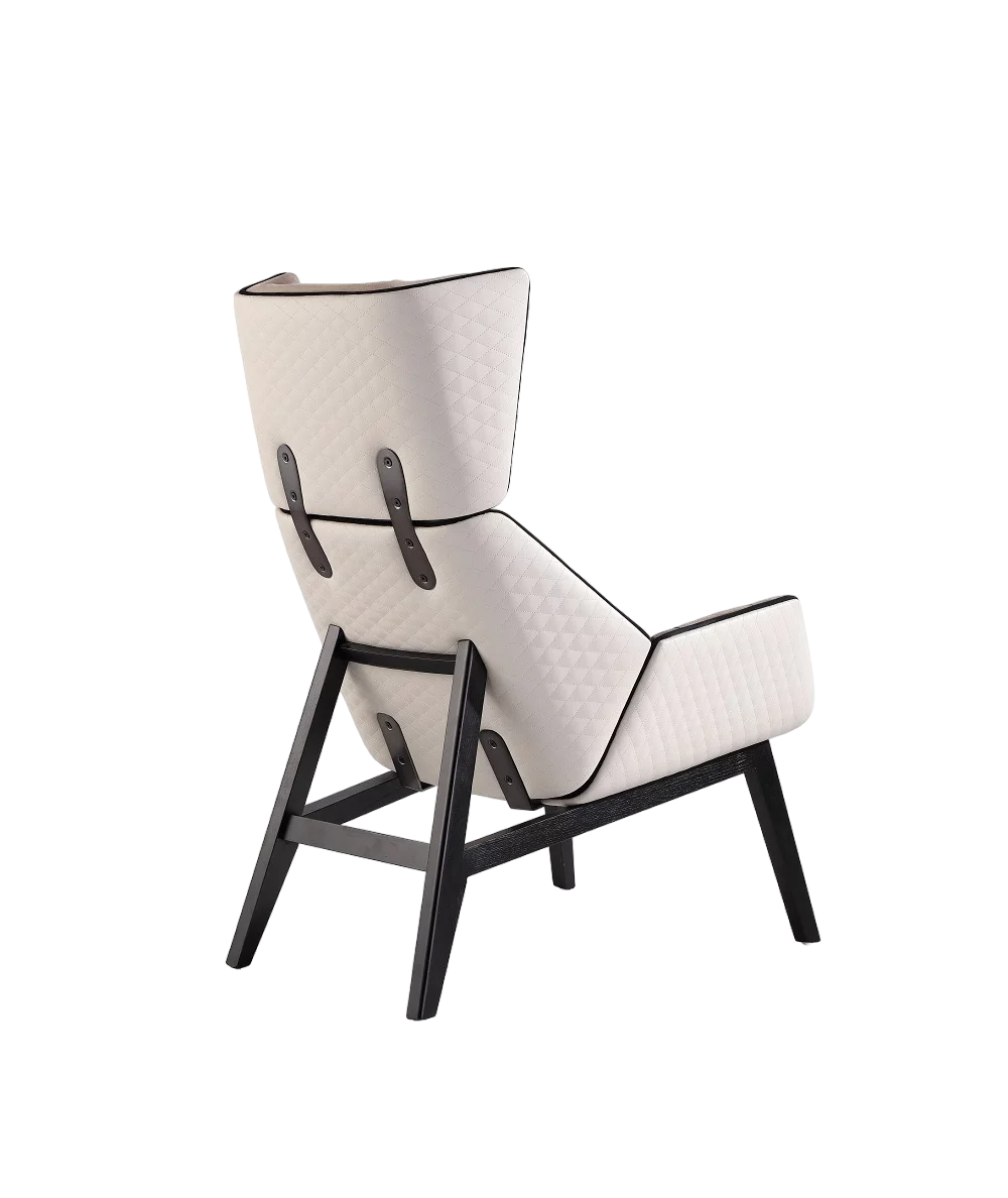 Krēsls Dot Design Vojens samta 68x108x43 cm bordo/balts - N1 Home