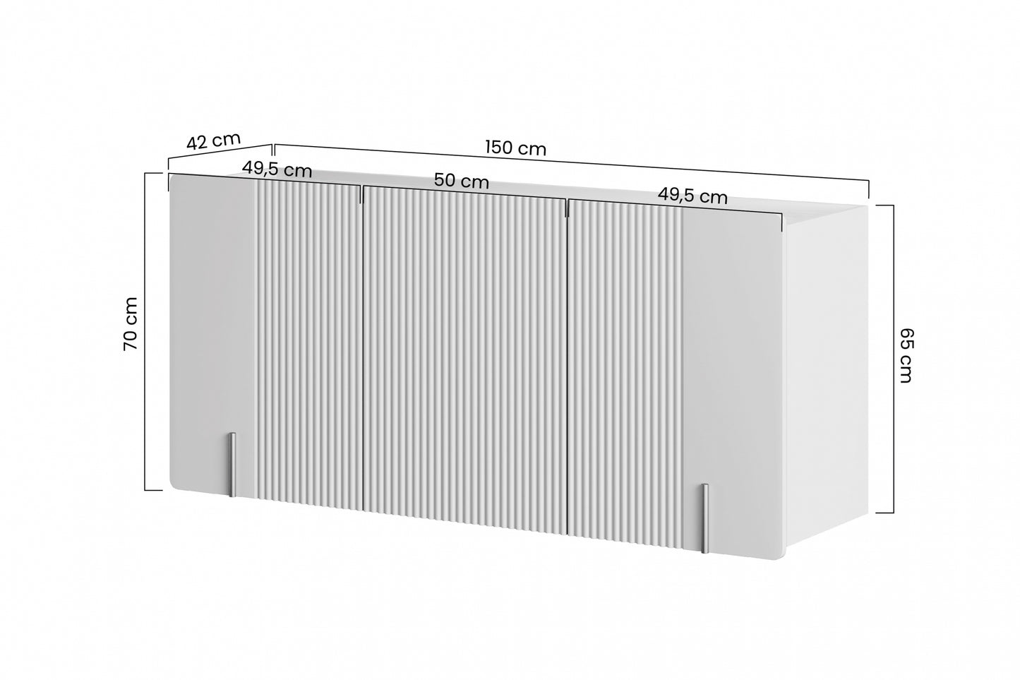 Kumode Dersi 150/70/42 cm kašmirs/melns - N1 Home