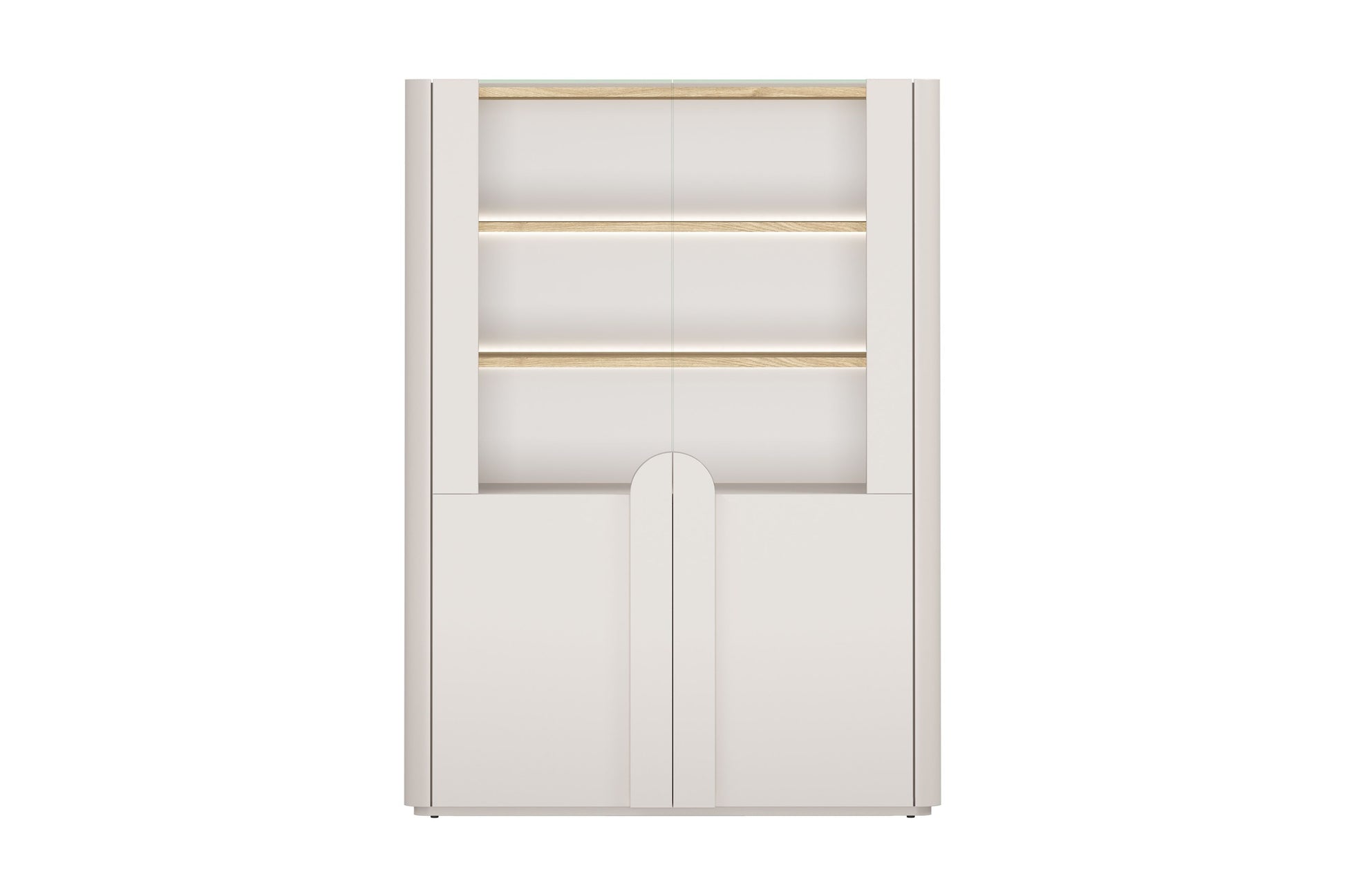 Vitrīna Amil 100/137.5/48 cm Kašmirs / Eļļots ozols - N1 Home