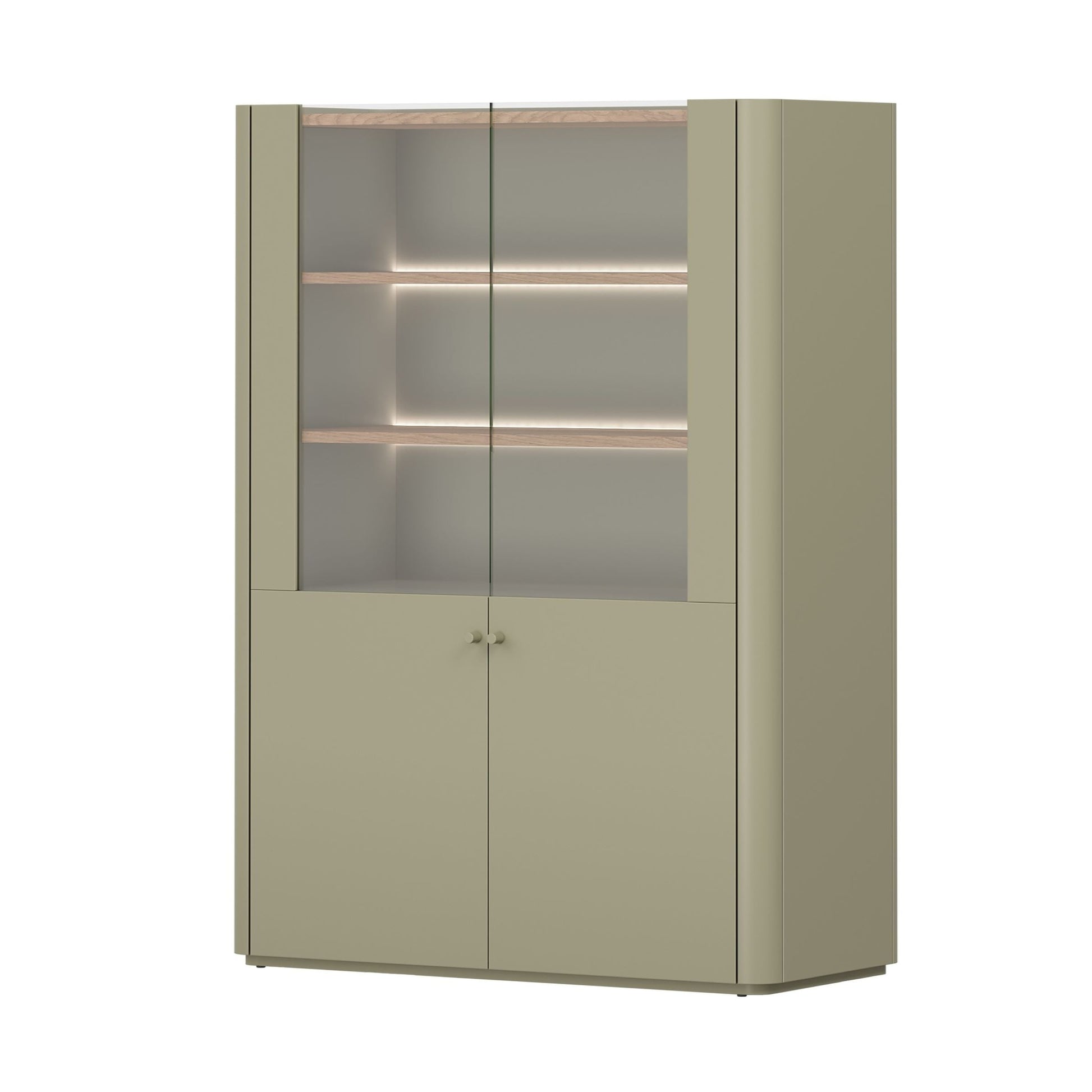 Vitrīna Elva 100/137,5/48 cm Eikalipts / Baltijas kāpu ozols - N1 Home