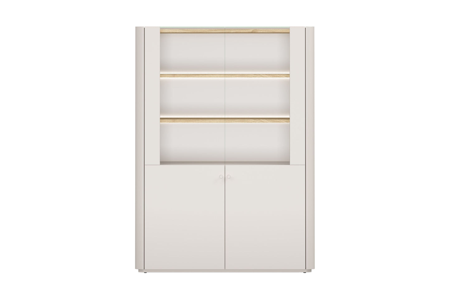 Vitrīna Elva 100/137,5/48 cm Kašmirs / Eļļots ozols - N1 Home