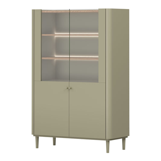 Vitrīna Elva 100/150/48 cm Eikalipts / Baltijas kāpu ozols - N1 Home