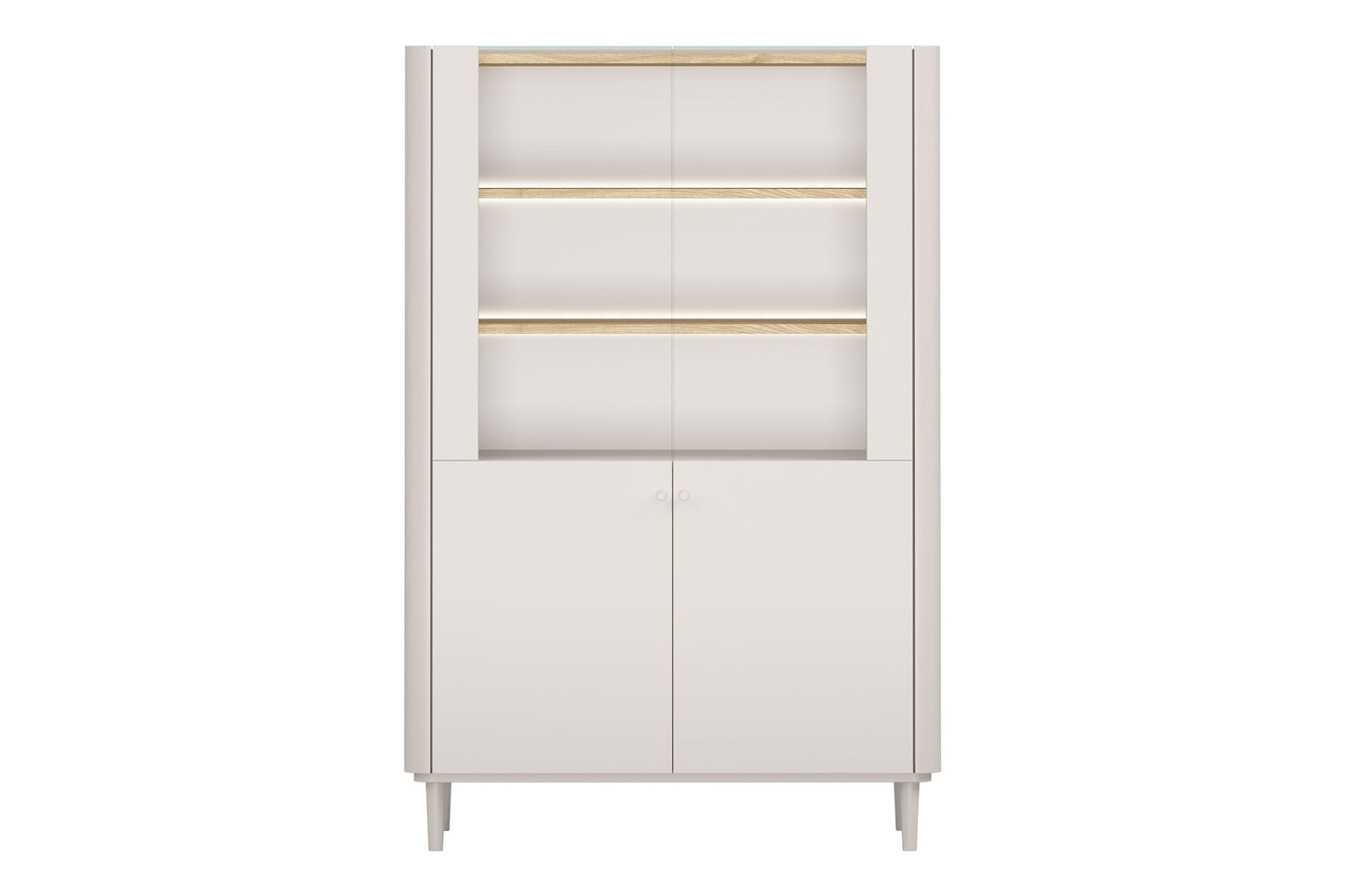 Vitrīna Elva 100/150/48 cm Kašmirs / Eļļots ozols - N1 Home