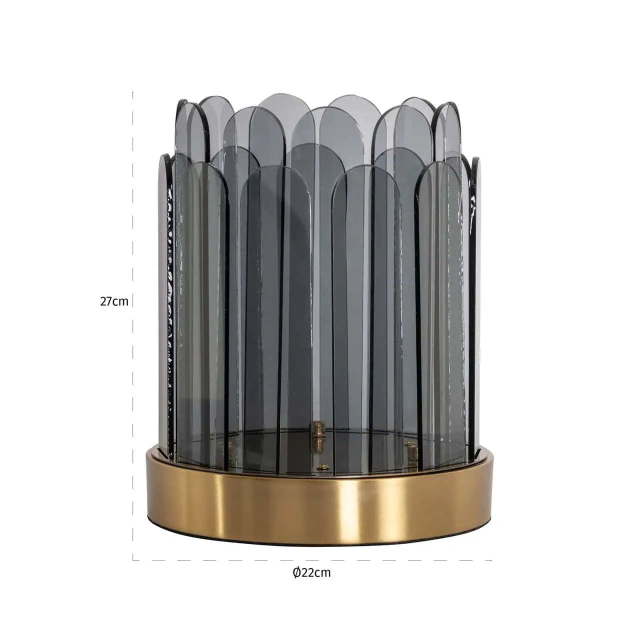 Svečturis Daisey smoke small Richmond Interiors 27/22/22 cm dūmi - N1 Home