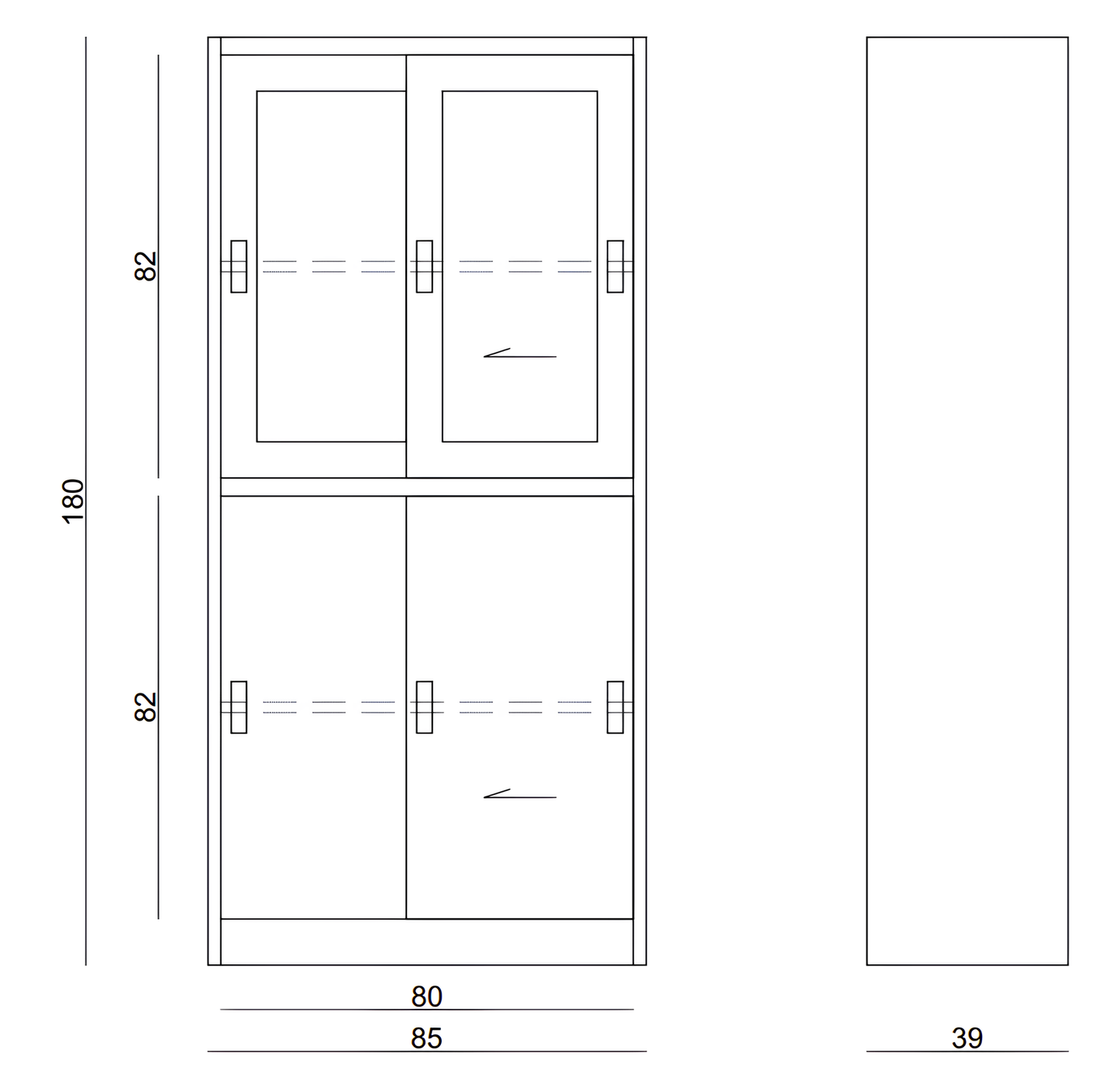 Skapis Uno 180/85/39 cm balts - N1 Home