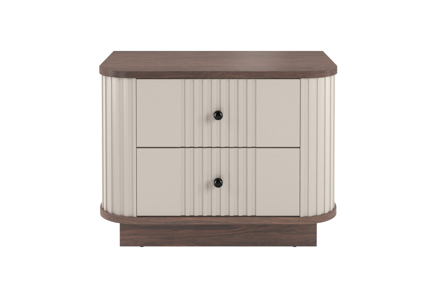 Naktsskapītis Vespa (2) 56/43/38 cm kašmirs/rieksts/melns - N1 Home