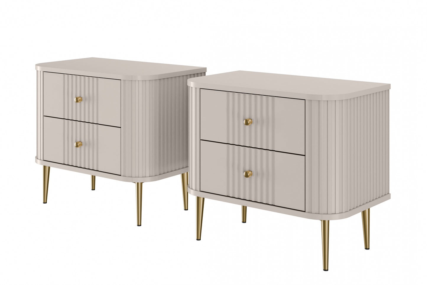 Naktsskapītis (2) Vespa 56/51/38 cm kašmirs/zelts - N1 Home