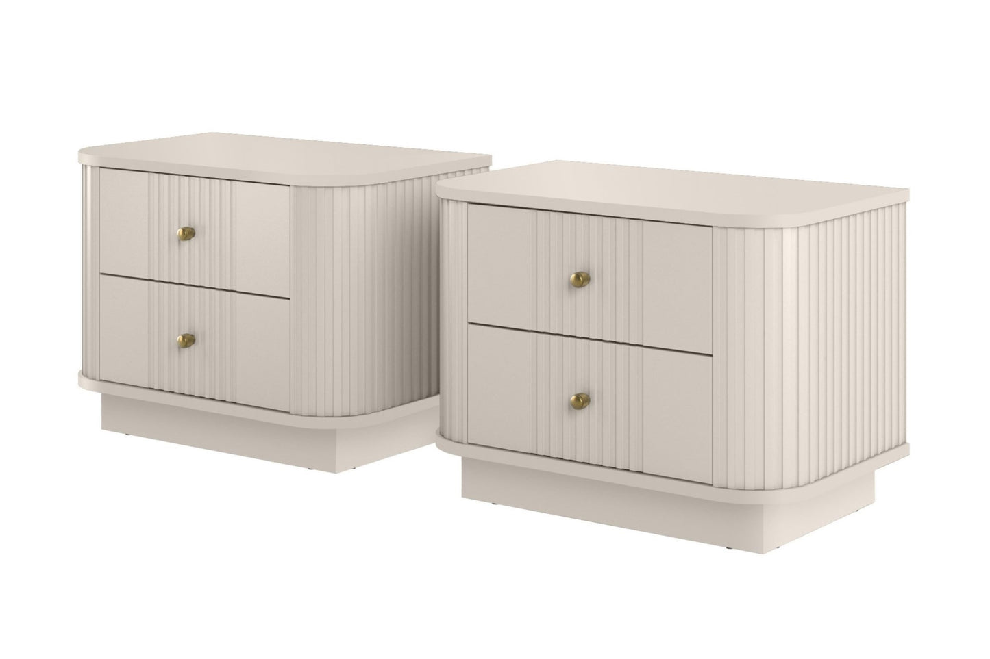 Naktsskapītis Vespa (2) 56/43/38 cm kašmirs/zelts - N1 Home