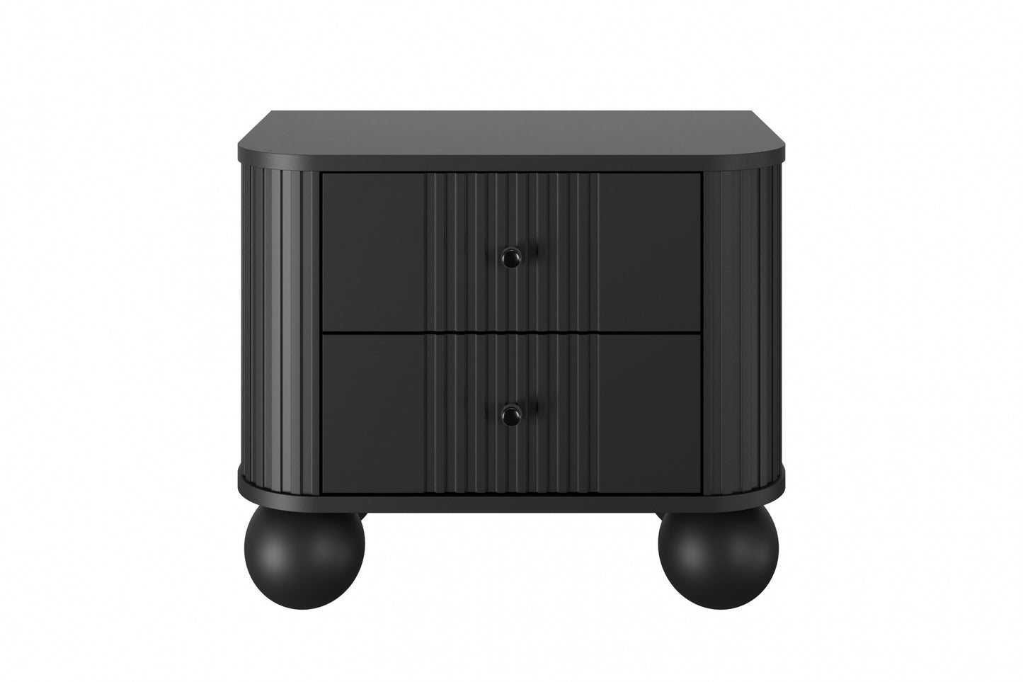 Naktsskapītis (2) Vespa 56/48/38 cm melns/melns - N1 Home