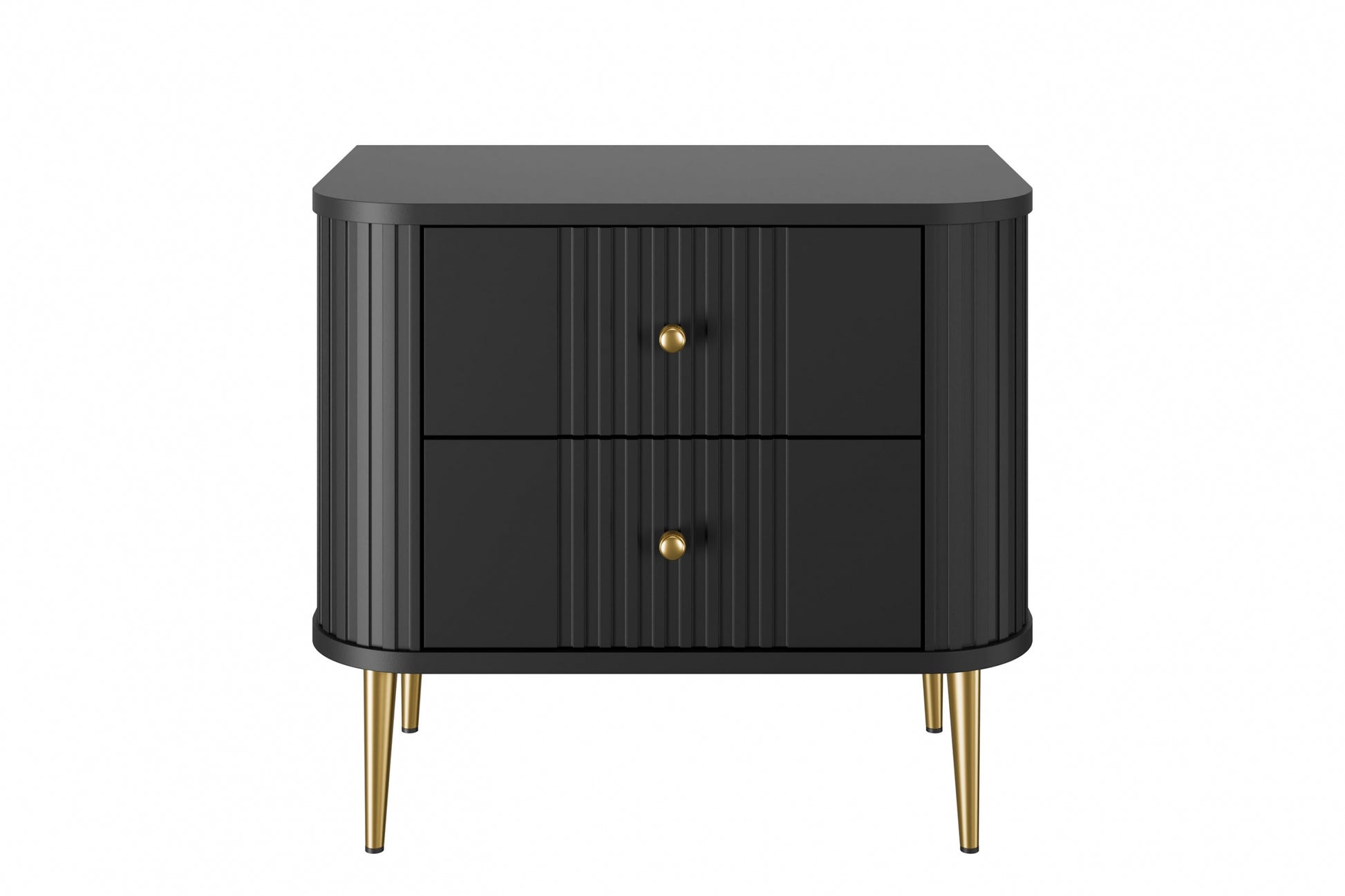 Naktsskapītis (2) Vespa 56/51/38 cm melns/zelts - N1 Home