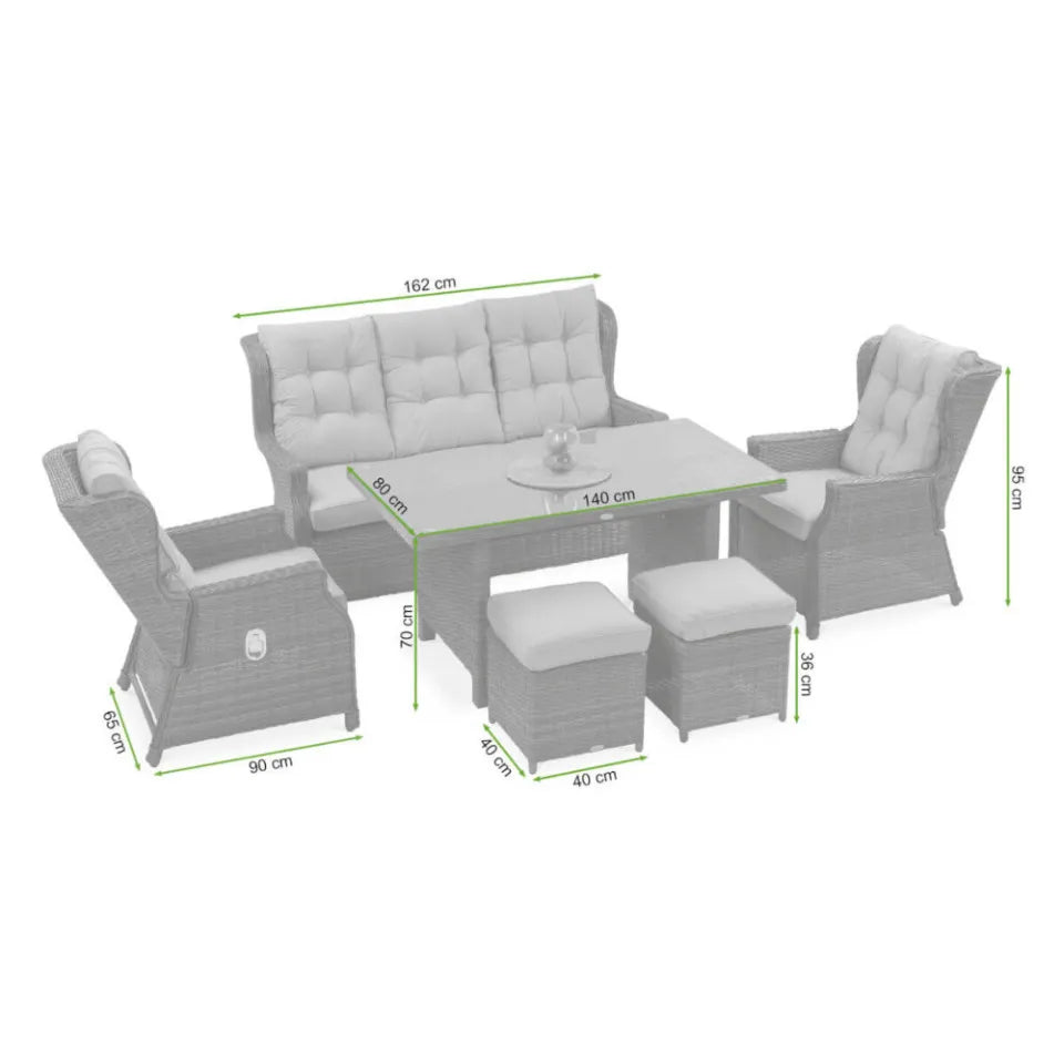 Dārza komplekts Balti Dins brūns - N1 Home