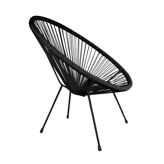 ACAPULCO melns atpūtas krēsls 78,5x73x86 cm - N1 Home