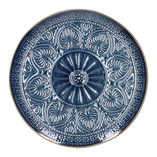 Indijas pusdienu šķīvis tumši zils 27 cm - N1 Home