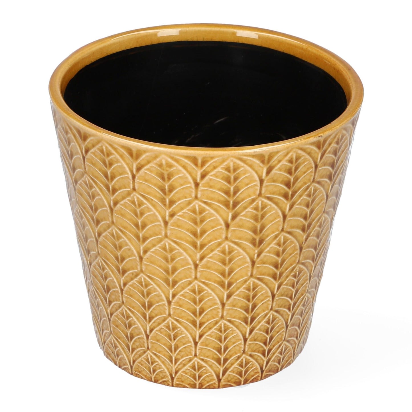 SLANO keramikas puķu pods sinepes 13x13x13 cm - N1 Home
