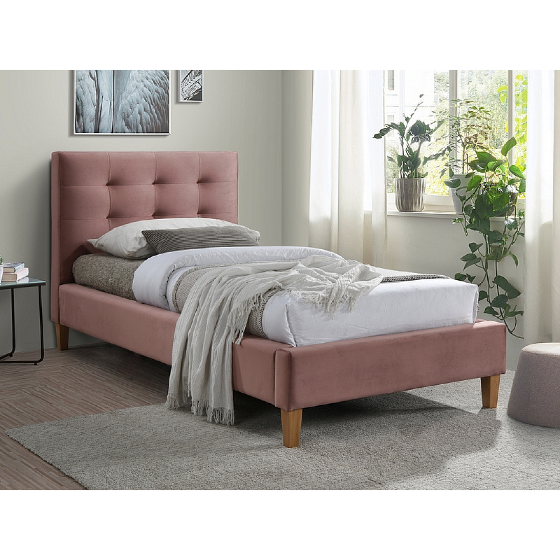 Texas samta gulta antīki rozā 90x200cm - N1 Home
